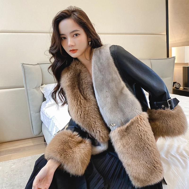 Fur Coat Women's Short Winter New Fox Fur Whole Mink Fur European Goods Wool Korean Style Jacket
