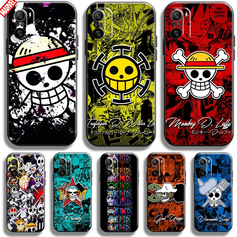 

One Piece Skull Logo For Xiaomi Redmi K40 K40 Pro K40 Gaming Phone Case Silicone Cover Coque Black Funda Back Soft