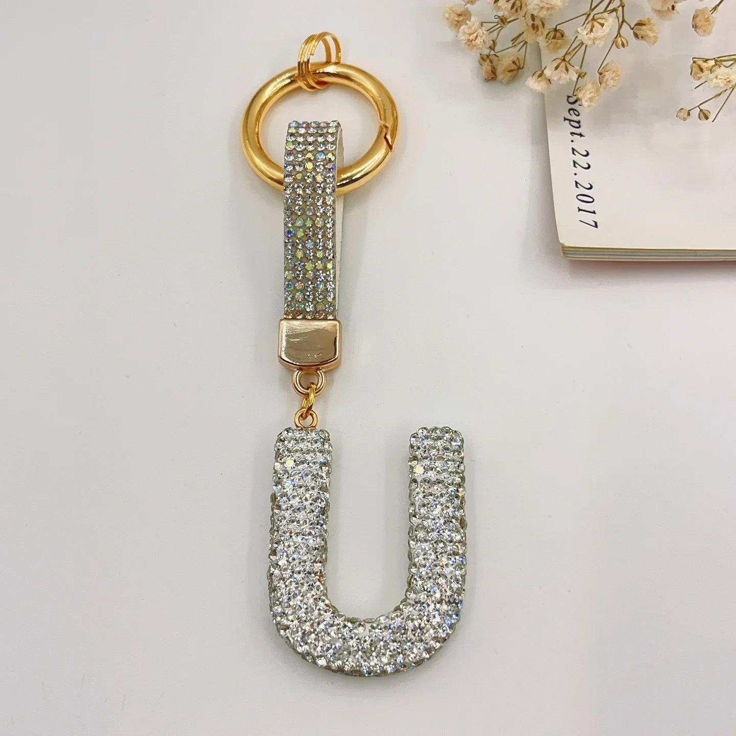 Bling Rheinstone 26 подвеска с инициалом брелок надписью модная для женщин самодельная