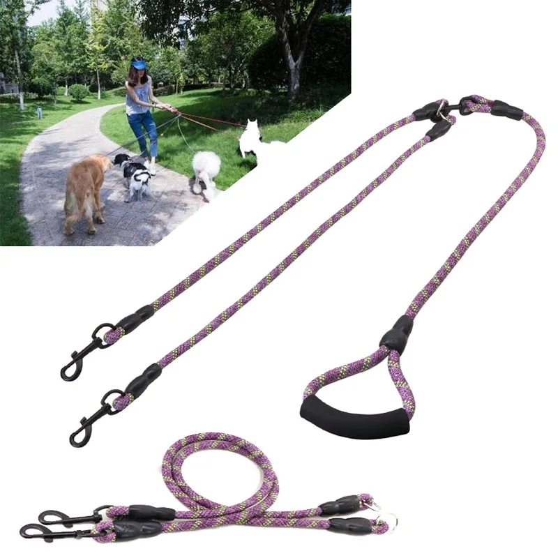 

Прочный поводок для домашних питомцев, многожильный шнур на одном конце, светоотражающий, для дрессировки собак, аксессуары для дрессировк...