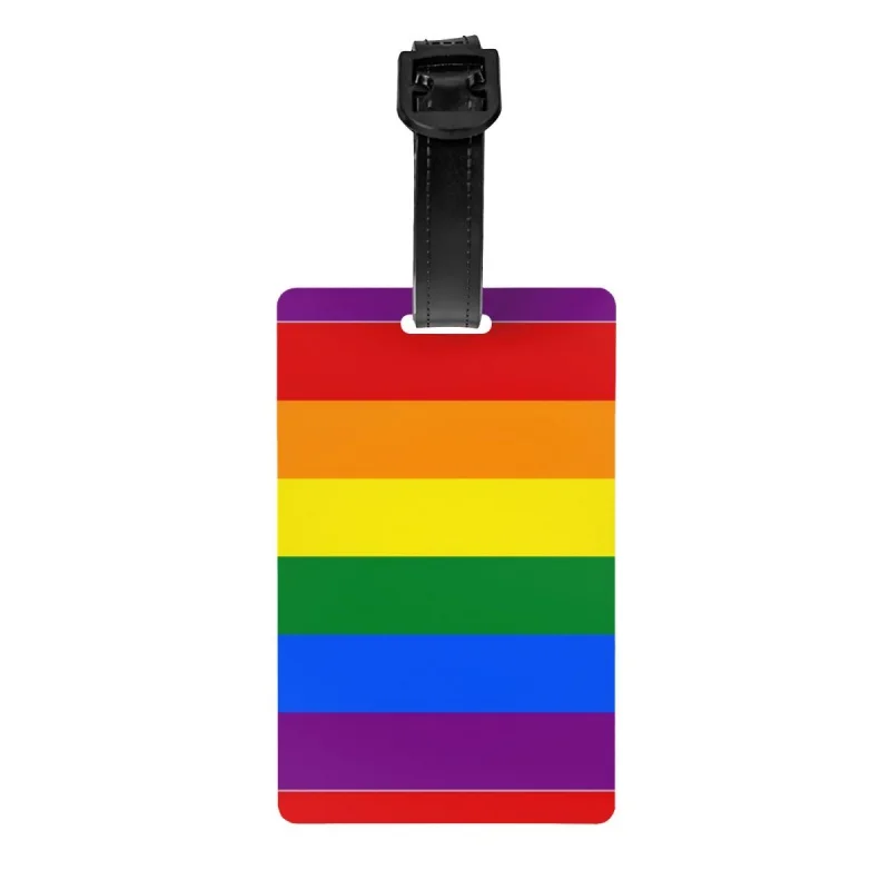 

ЛГБТ флаг багажные бирки для чемоданов для путешествий Гей Гордость Радуга Личная Обложка идентификационная этикетка