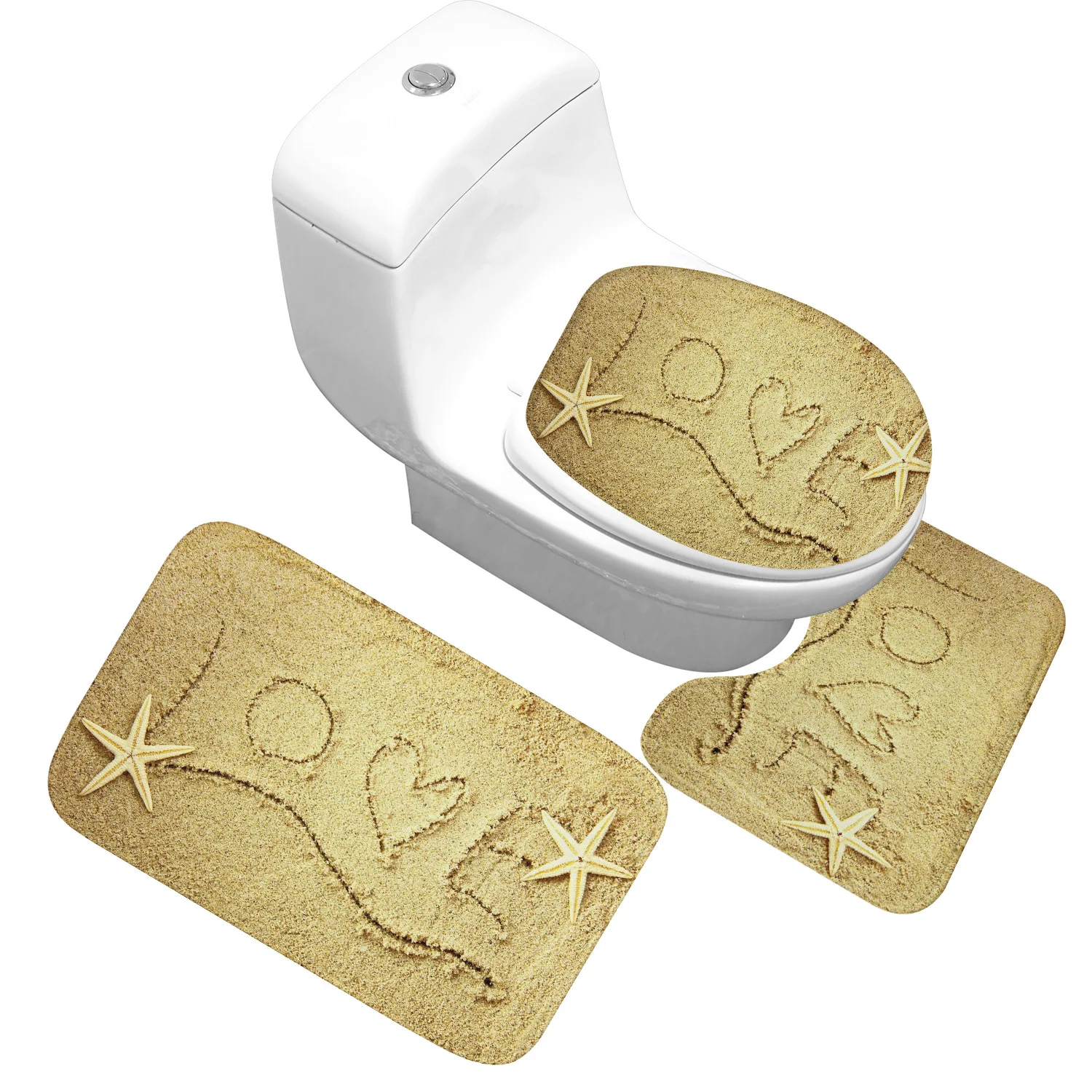 

3 шт. коврики для ванной комнаты, туалета, моющийся коврик, крышка, крышка для унитаза, коврик для ванной, набор впитывающих ковриков для ванн...