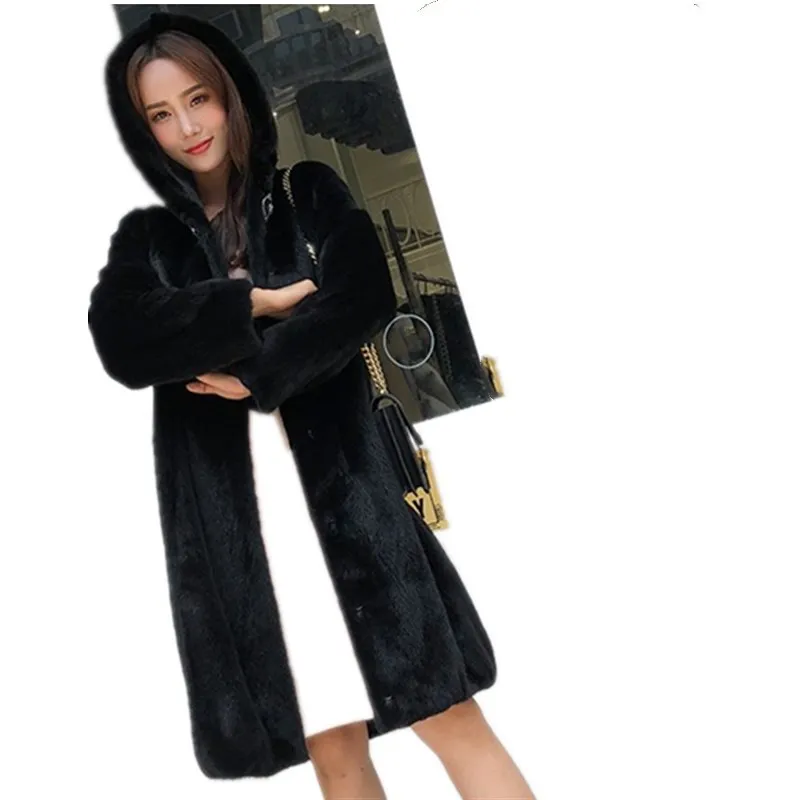 Special Offer Super Hot Winter Women's Coat Women Jacket Fur Mink Fur Thick Winter High Street Other Slim Real Fur Long Coat