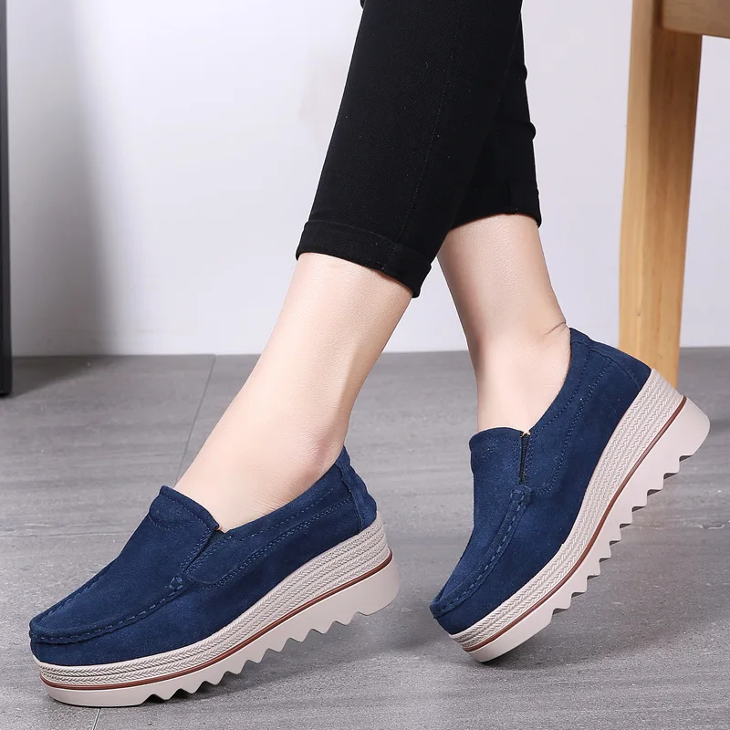 

Sneakers Women Flats Shoes Spring Summer Platform Shoes Slip On Casual Sports Shoes Suede Leather Female Loafers Moccasins Shoes