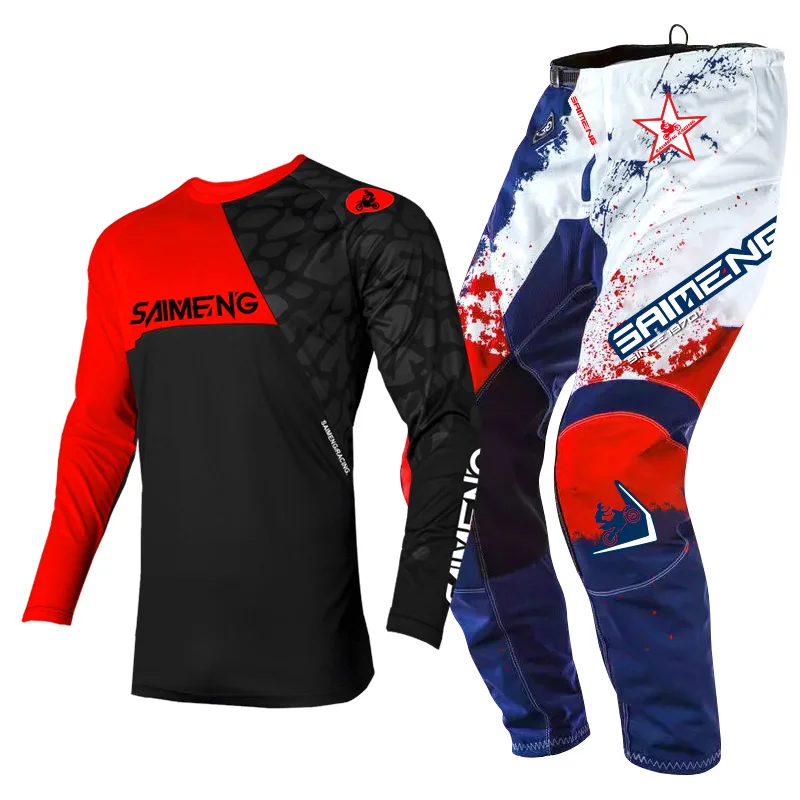 Костюм для мотокросса трикотажные брюки мужчин и женщин езды на мотоцикле по