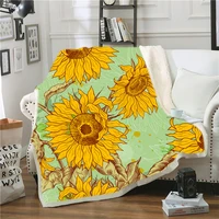 evich sunflower throw blanket 3d velvet plush blanket bedspread for kids girls sherpa blanket couch quilt cover travel