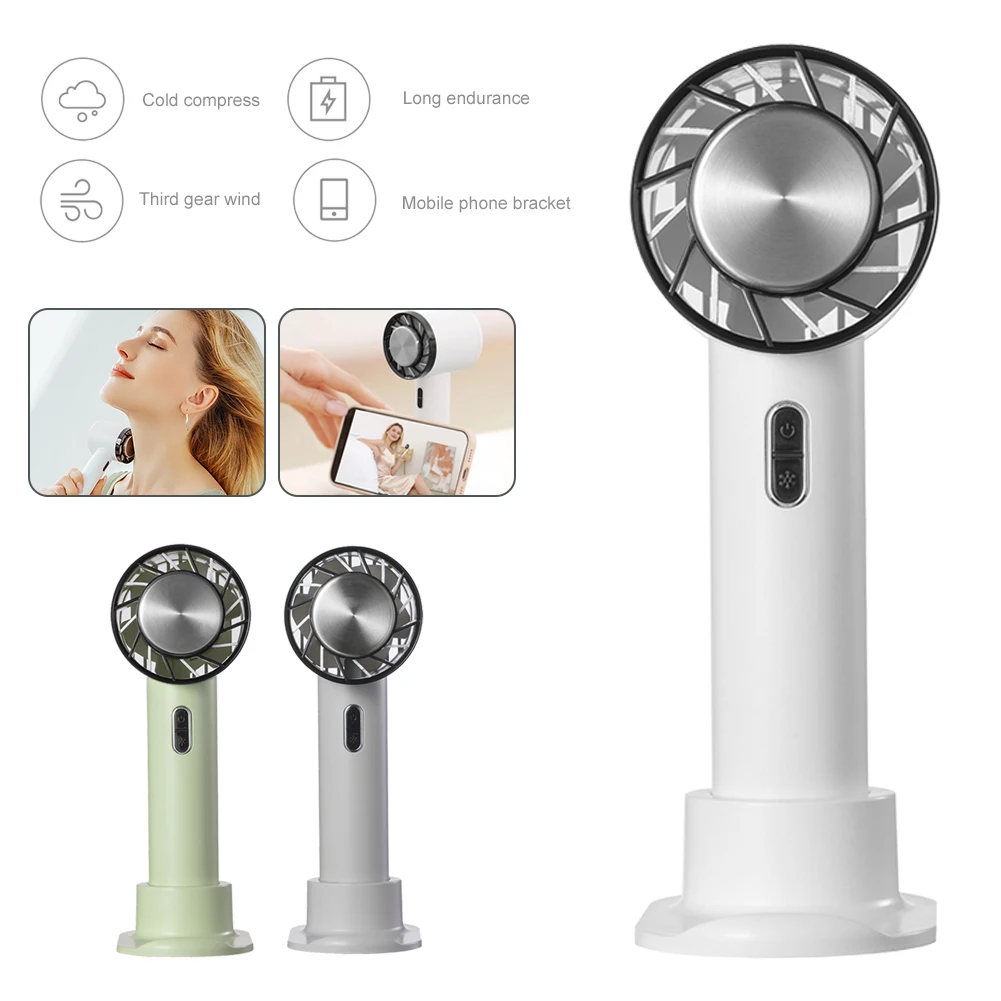 

Hand Fan Semiconductor Portable Refrigeration Cooling 2200mAh Battery USB Rechargeable Hand Air Cooler Fan Desktop Outdoor