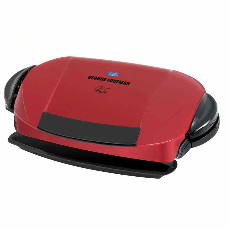 

5-Serving Removable Plate Electric Indoor Grill and Panini Press, Red