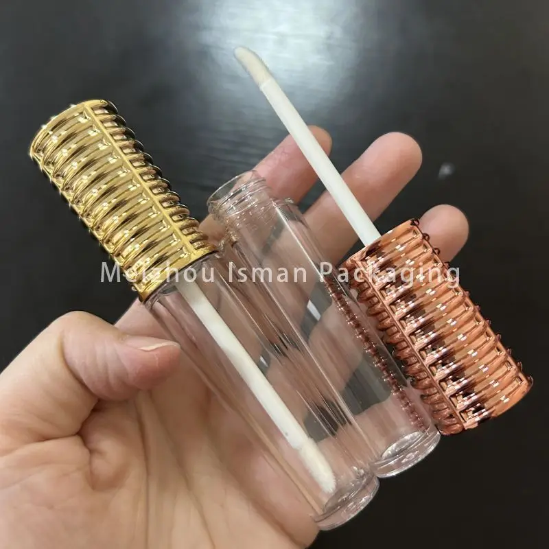 Тюбики для блеска губ розового золота пустая бутылка многоразовые уникальные