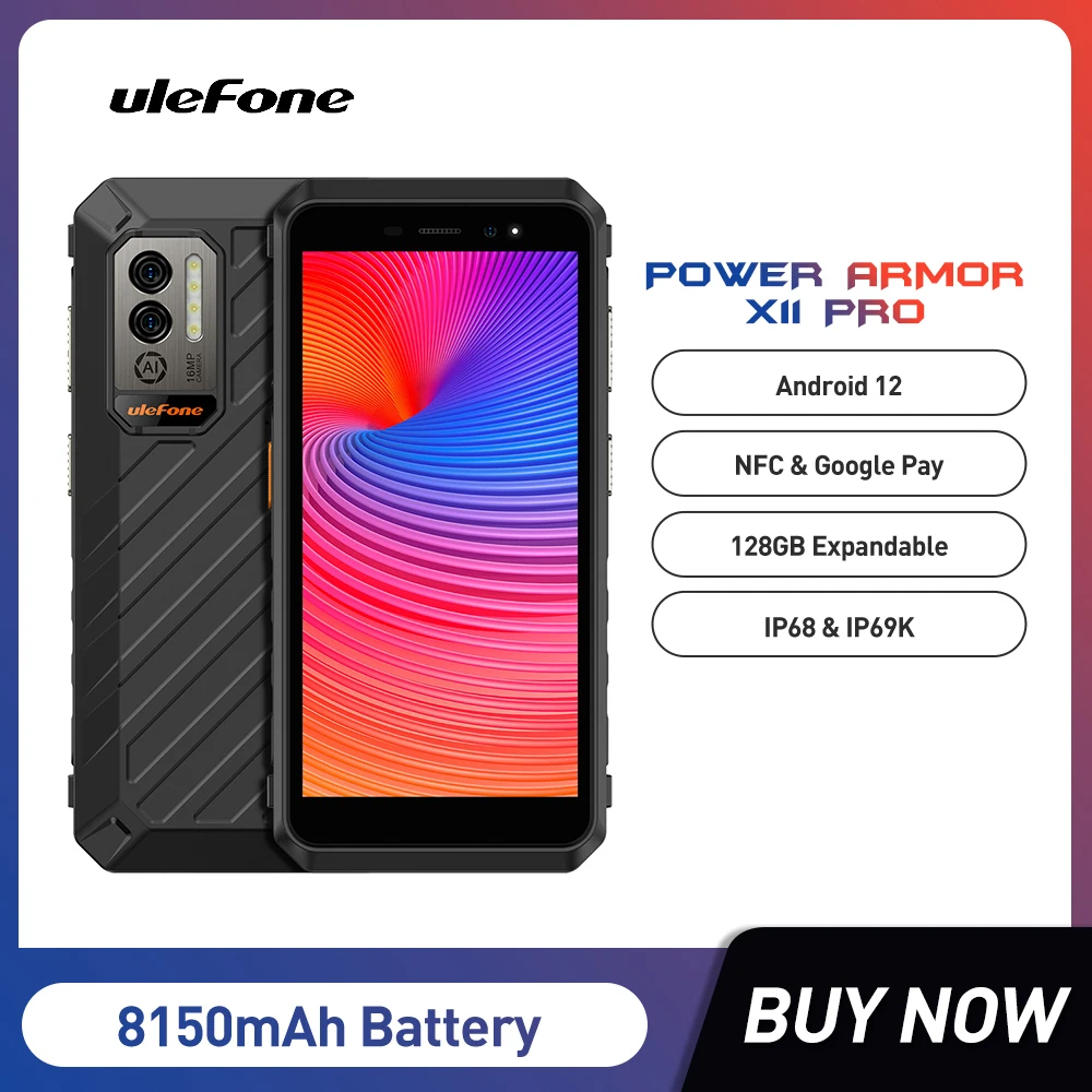 Ulefone Power Armor X11 Pro прочный телефон 64 Гб ROM водонепроницаемый смартфон NFC 2,4G/5G WiFi мобильные телефоны 8150 мАч
