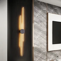 surface mount minimalist luxurious black gold led wall light 220v 12w31w 50123cm nordic style indoor coppe wall lamps sconce