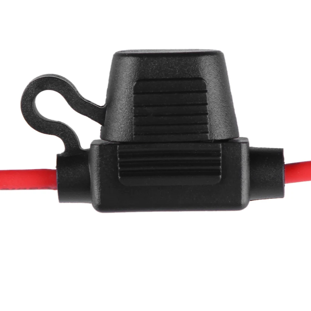 

Automotive Blade Fuse Holder Red Wire Car Blade Fuse Holder 0.5ft 18AWG Red Wire with Waterproof Cover