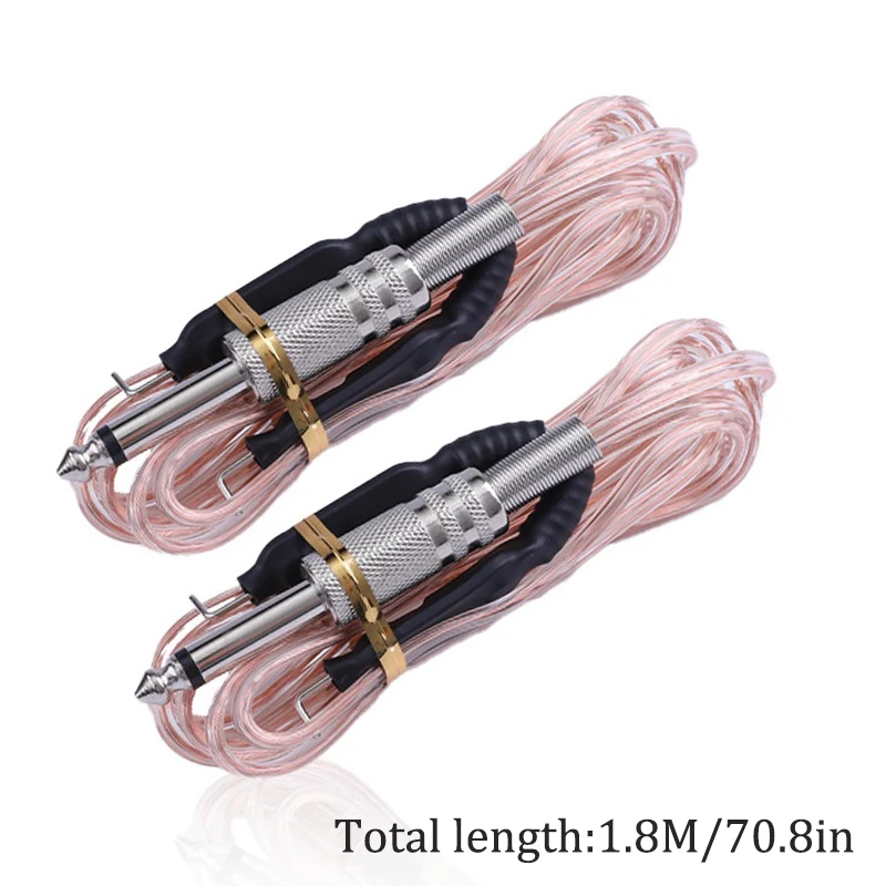 

1.8M Silicone Hook Line Clip Copper Cord For Tattoo Machine Equipment Connection Gun Power Supply Accessories