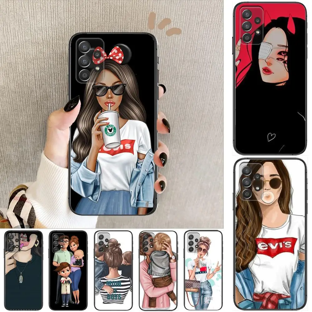 

HD-urban beauty Phone Case Hull For Samsung Galaxy A70 A50 A51 A71 A52 A40 A30 A31 A90 A20E 5G a20s Black Shell Art Cell Cove