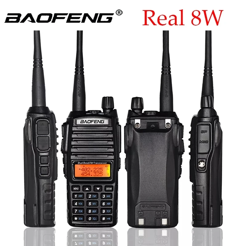 Baofeng UV82 Ham Radio Real 8W High Power Walkie Talkie VHF UHF Dual Band Portable Radio Two-way Radio UV-82 FM Transceiver