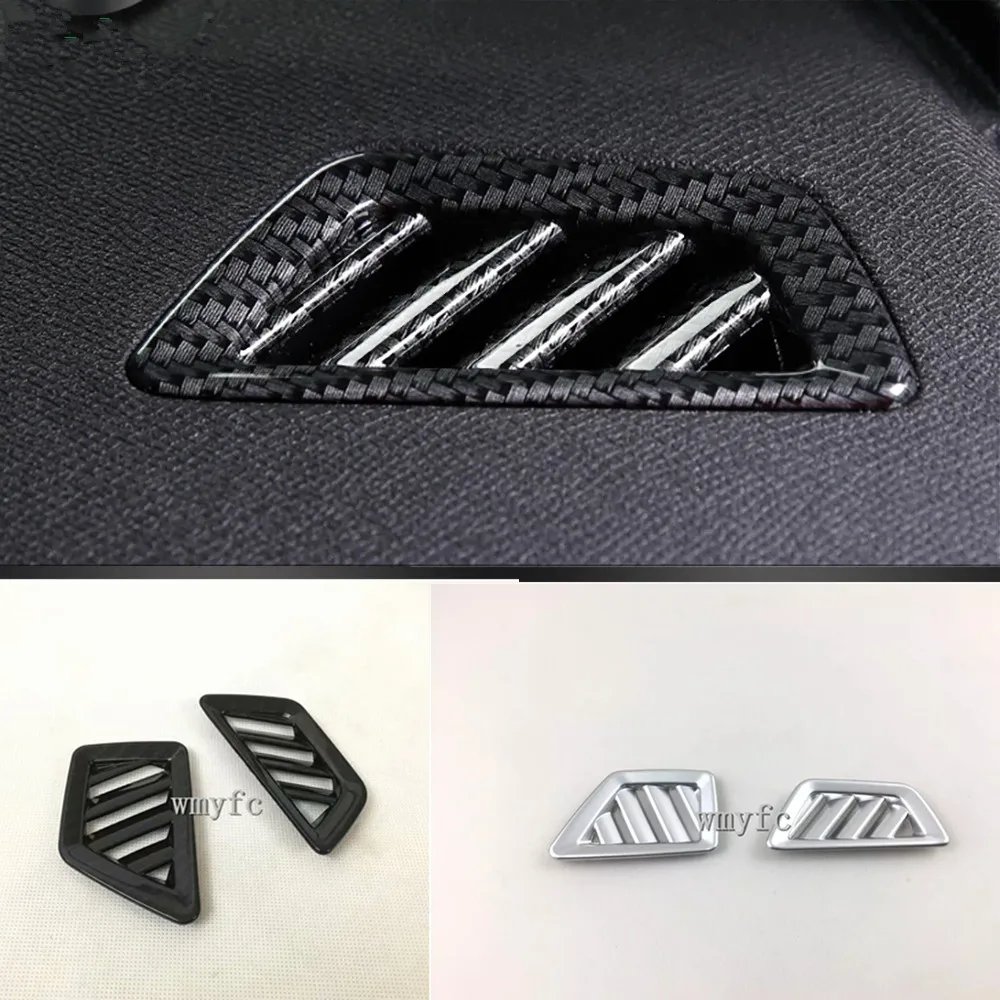 

For Peugeot 3008 GT 2017-2021 Carbon Fiber Car Front Upper Air Conditioning Vent Cover Trim AC Outlet Interior Accessories LHD
