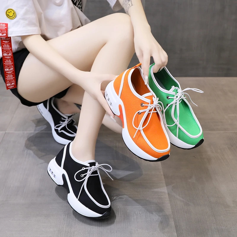 

Кроссовки женские сетчатые на шнуровке, легкие дышащие спортивные, повседневная прогулочная обувь, Нескользящие, для улицы, большие размер...