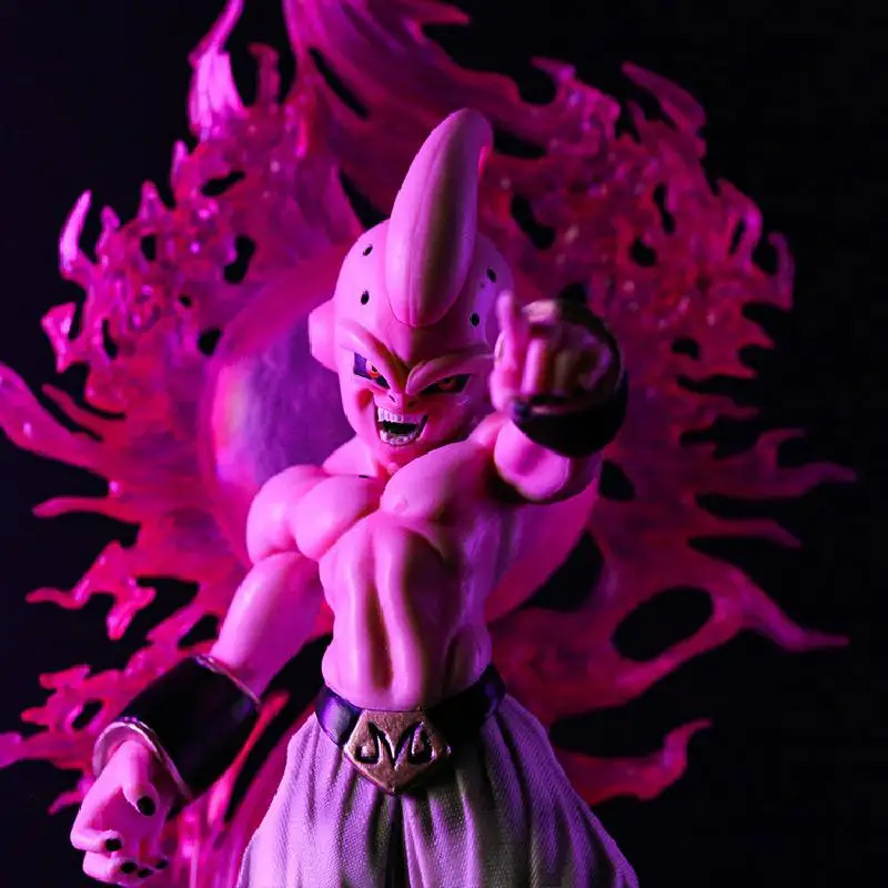 

37cm Dragon Ball Buu Anime Figure Majin Buu Boo Pvc Action Figures Led Light Collectible Model Doll Majinboo Figurine Toys