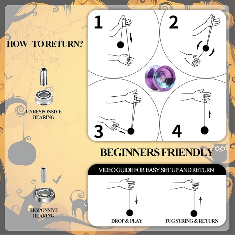 JOLESHARE X2 Профессиональный нечувствительный йо-йо со сменными чувствительными