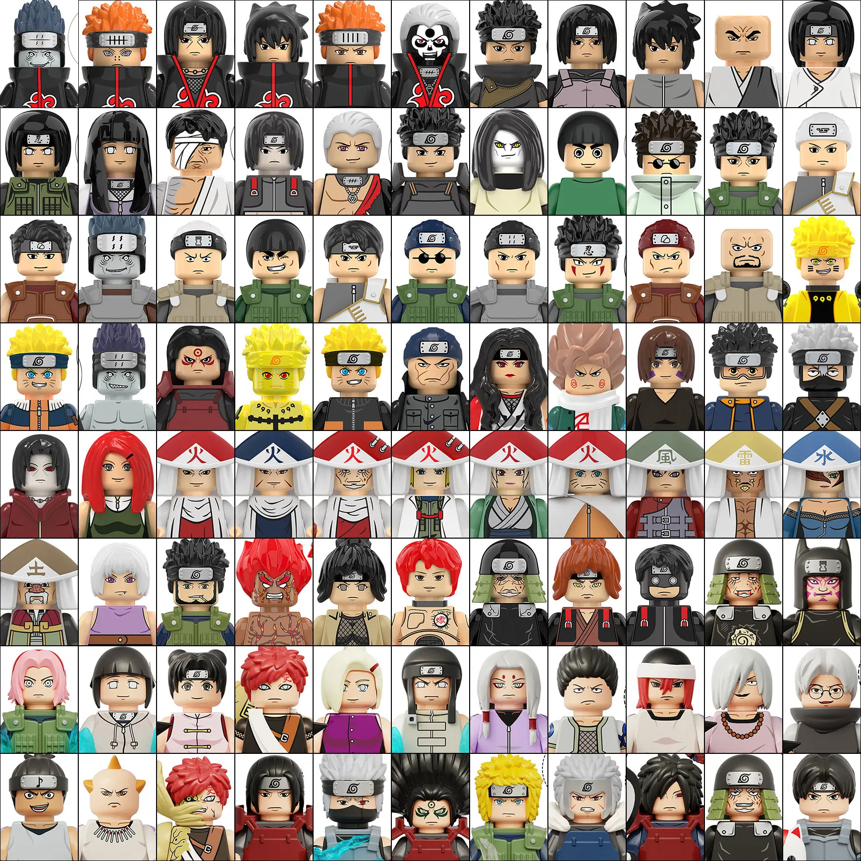 

WM6112 Mini Action Figures Sasuke Kakashi Akatsuki Bricks Building Blocks Anime Cartoon Naruto Minifigures Kids Christmas Gifts