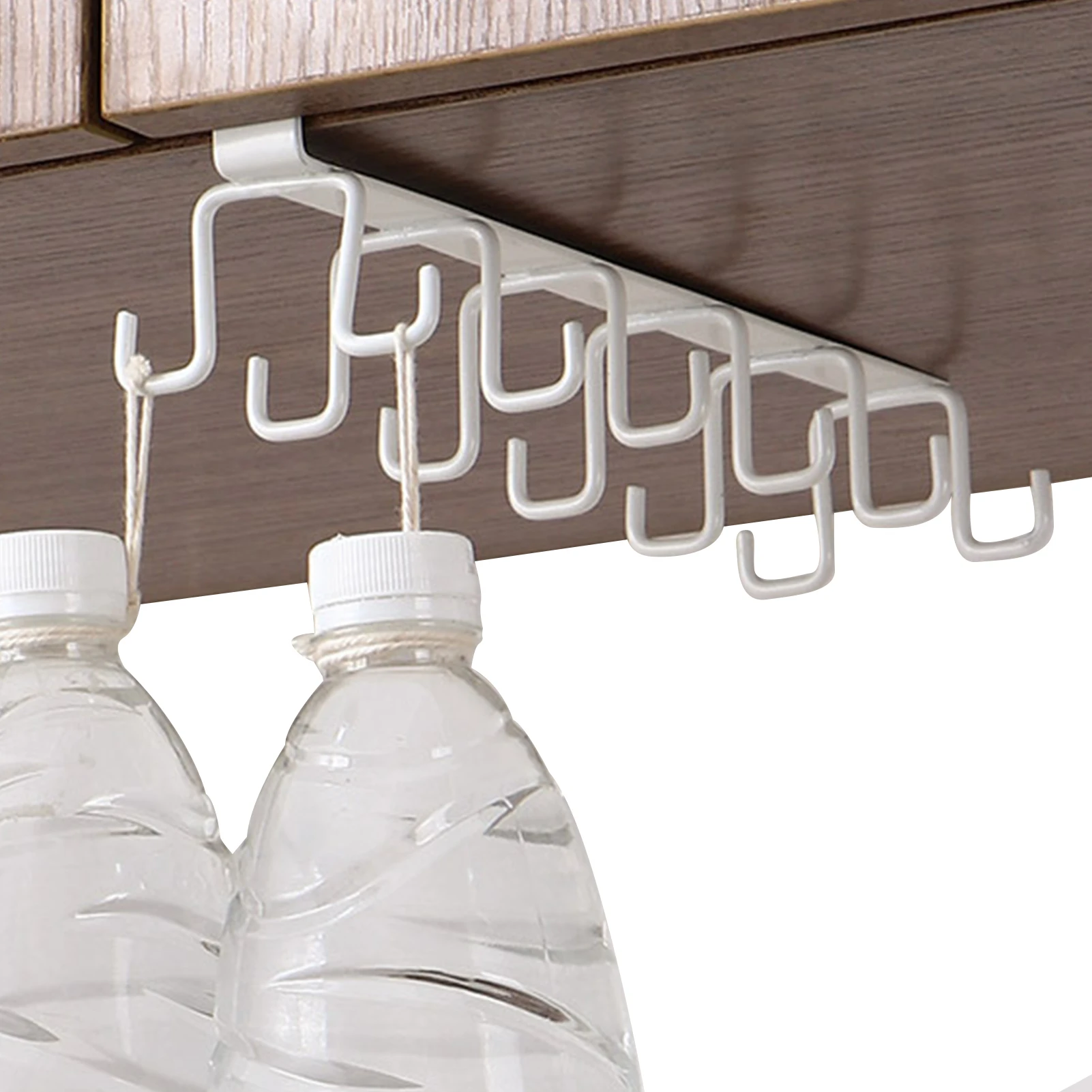 

Iron Cup Holder Under Cabinet Cup Storage Rack With Double Row Hanging Hooks Coffee Cup Holder Hanging Hooks Rack Fit For 0.8