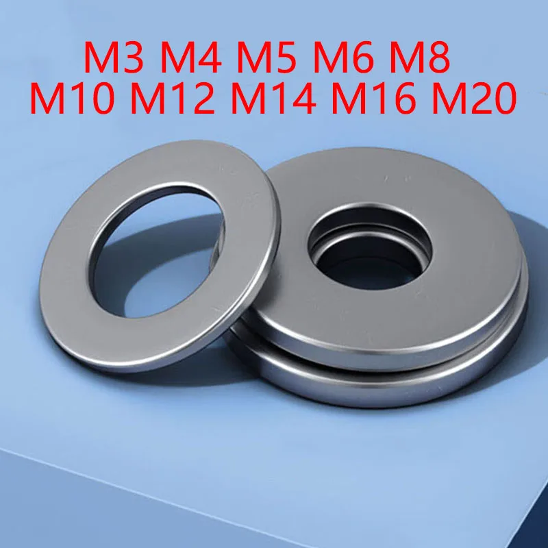 

10Pcs Flat Washer M3 M4 M5 M6 M8 M10 M12 M14 M16 M20 Stainless Steel Washer Gasket Flat Ring Seal Plain Gasket Pad