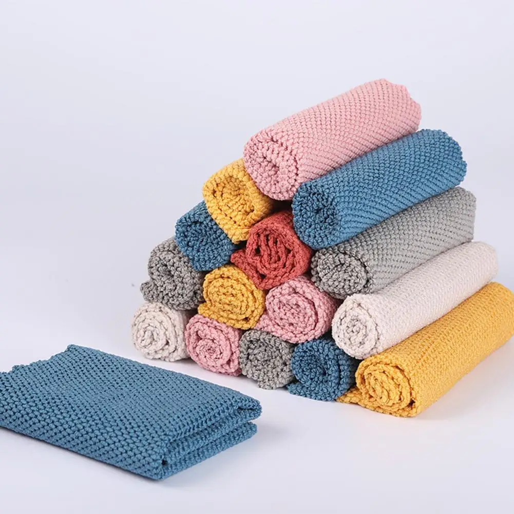 

4Pcs Anti-grease Wiping Rags for Kitchen Supplies Efficient Super Absorbent Microfiber Cleaning Cloth Cleaning Towel Utensils