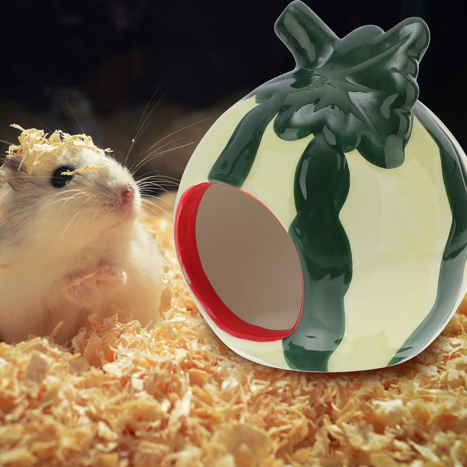 

Ceramic Hamsteranimal House Hideout Cage Chinchilla Bath Habitat Homecave Critter Bedding Accessories