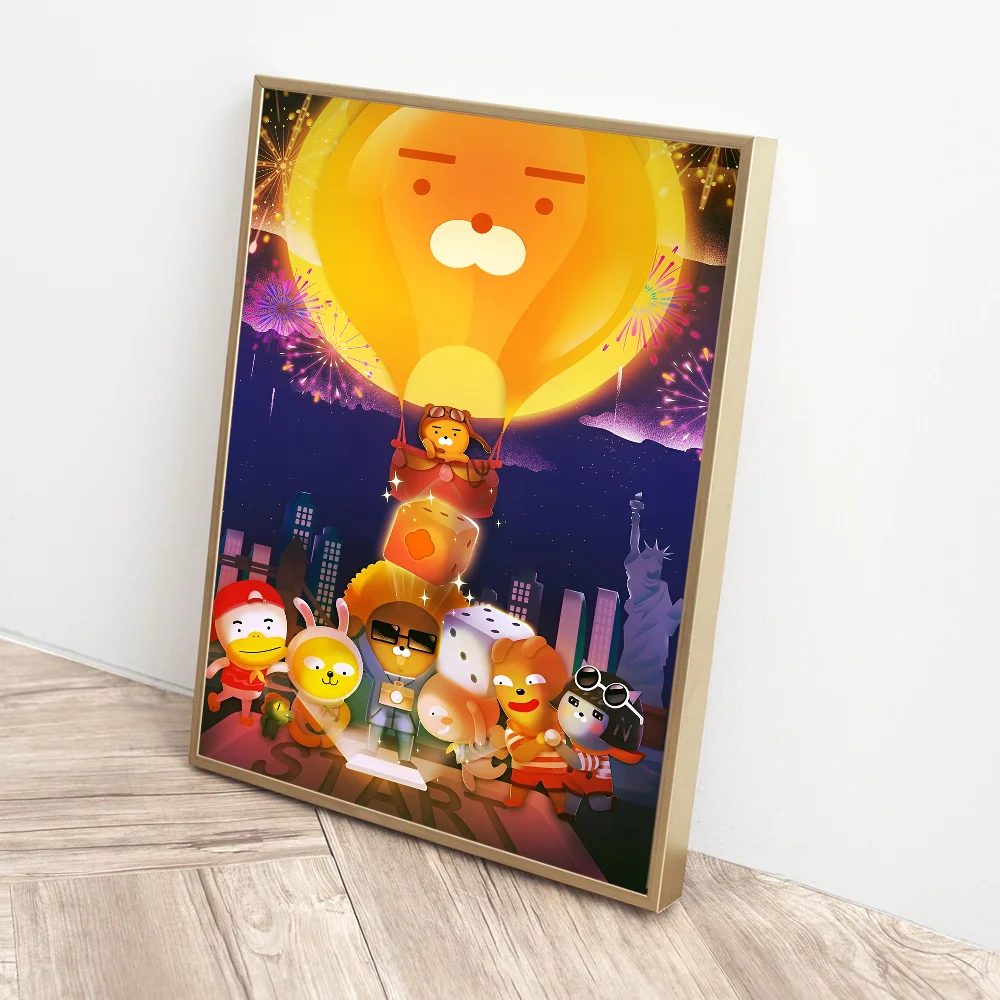 K-KAKAO F-FRIENDS Good Quality Prints And Posters Waterproof Paper Sticker Coffee House Bar Wall Stickers