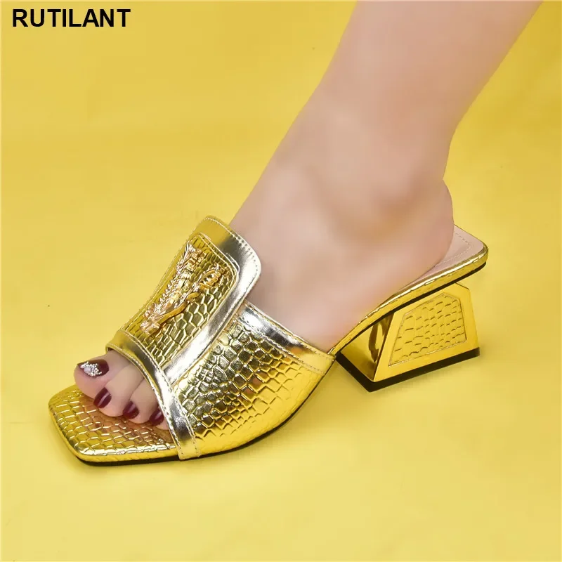

New Arrival Square Heels Open Toe Pumps Womens Shoes Luxury Designer High Heels Sandals for Party Women Plus Size Women Shoes 43