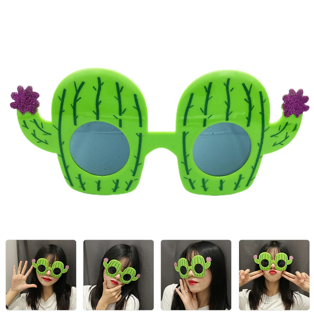 

2 Pairs of Practical Eyeglasses Photo Props Interesting Party Props (Green)