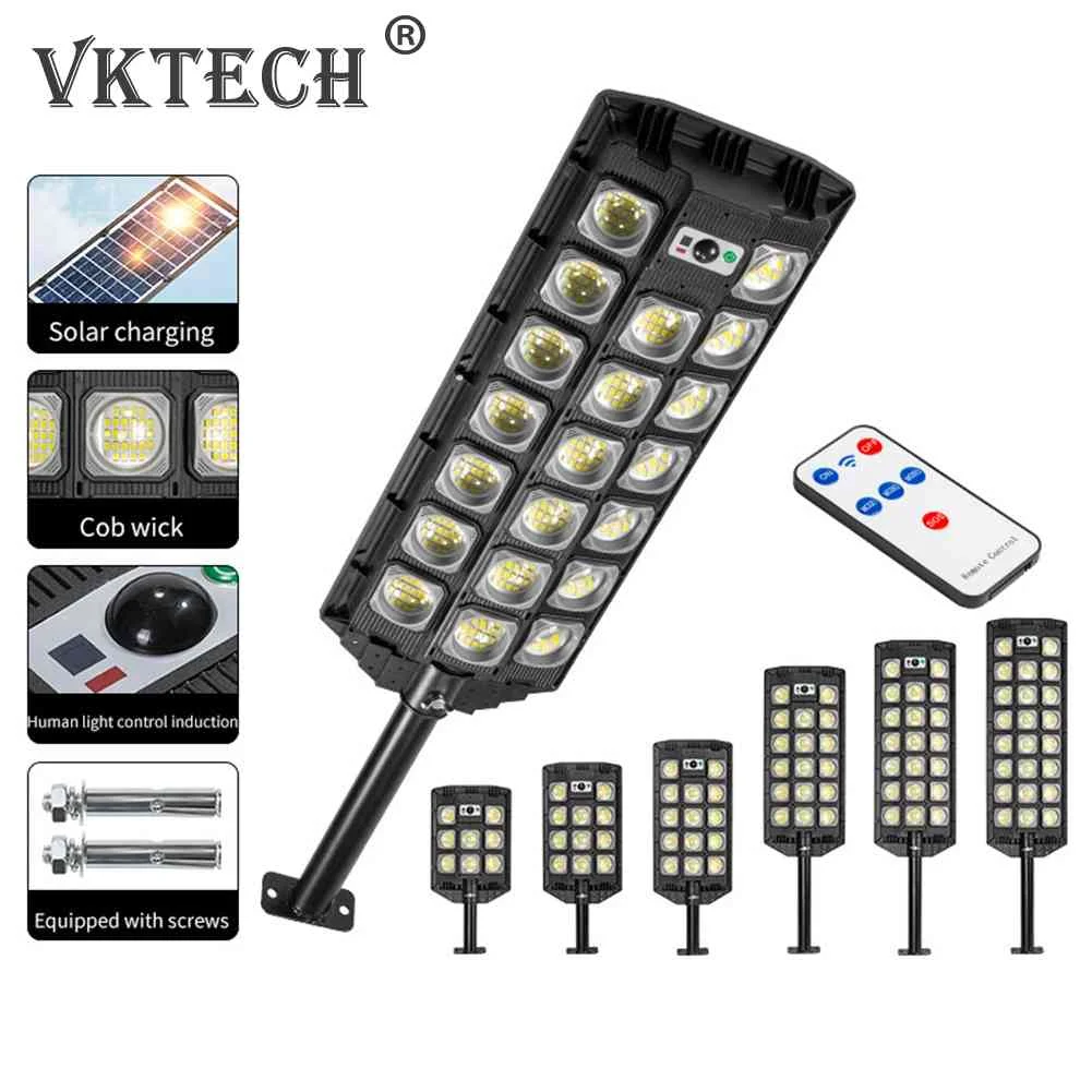 

Solar Street Lights Outdoor 3 Lighting Mode Bright LED Motion Sensor Security Lighting with Remote Control for Garden Patio Path