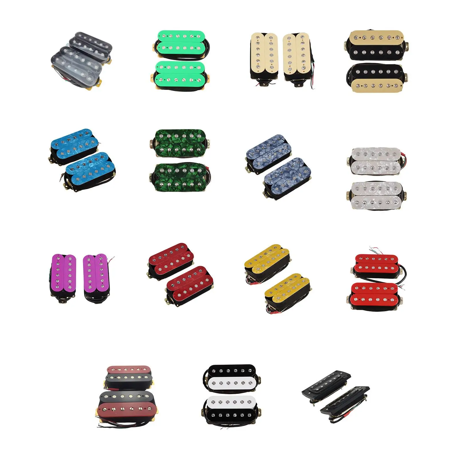 

2Pcs Humbucker Pickup Practical Wear Resistant Double Coil Pickups for Electric
