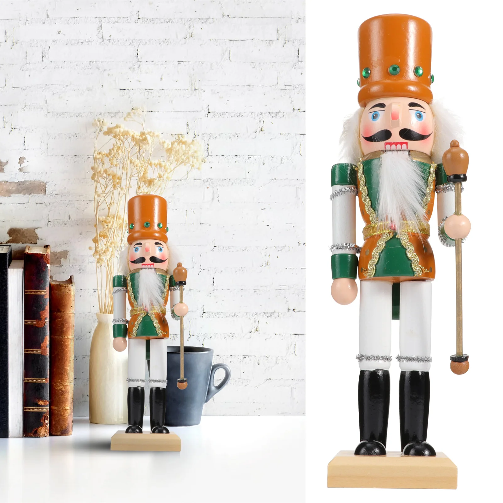 

Nutcracker Christmas Decorations Soldier Wooden Walnut Figures Nutcrackers Decor Ornaments Figurines Puppet Desktop Table Figure
