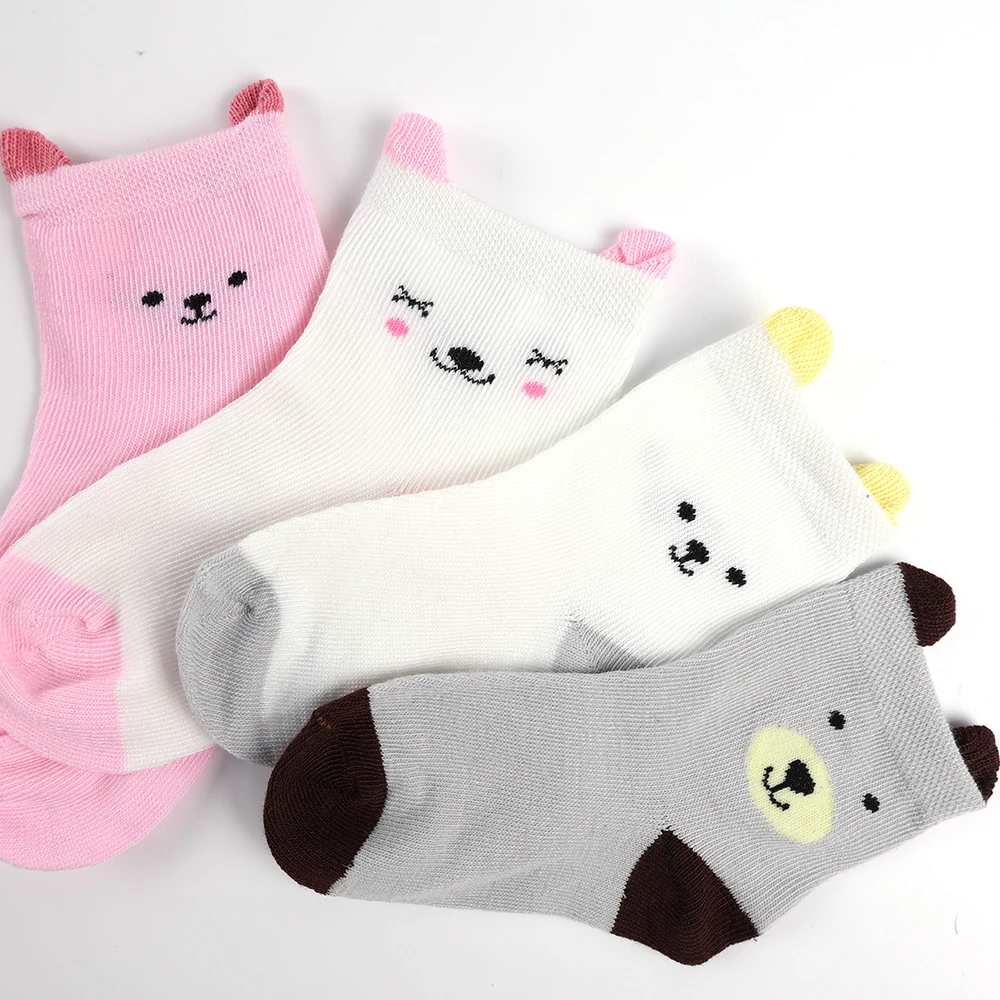 

5Pairs Children Infant Walking Toddler Sock High Quality Thicken Comfort Cartoon Striped Pentagram Dot Socks Thick Kids Hosiery