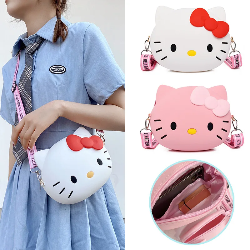 Сумки через плечо Hello Kitty 11 см/19 см для женщин Kawaii сумка-мессенджер дорожная 3d