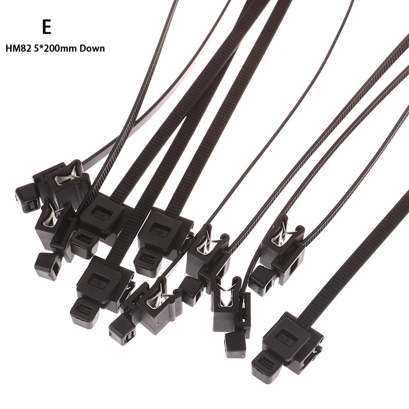 10 шт. 5x200 мм Автомобильный листовой металлический кабельный хомут, линия, фиксирующая кромка автомобиля, Солнцезащитная крыша, окно автомобиля, пластиковая застежка-молния, хомут проводов, стальной зажим