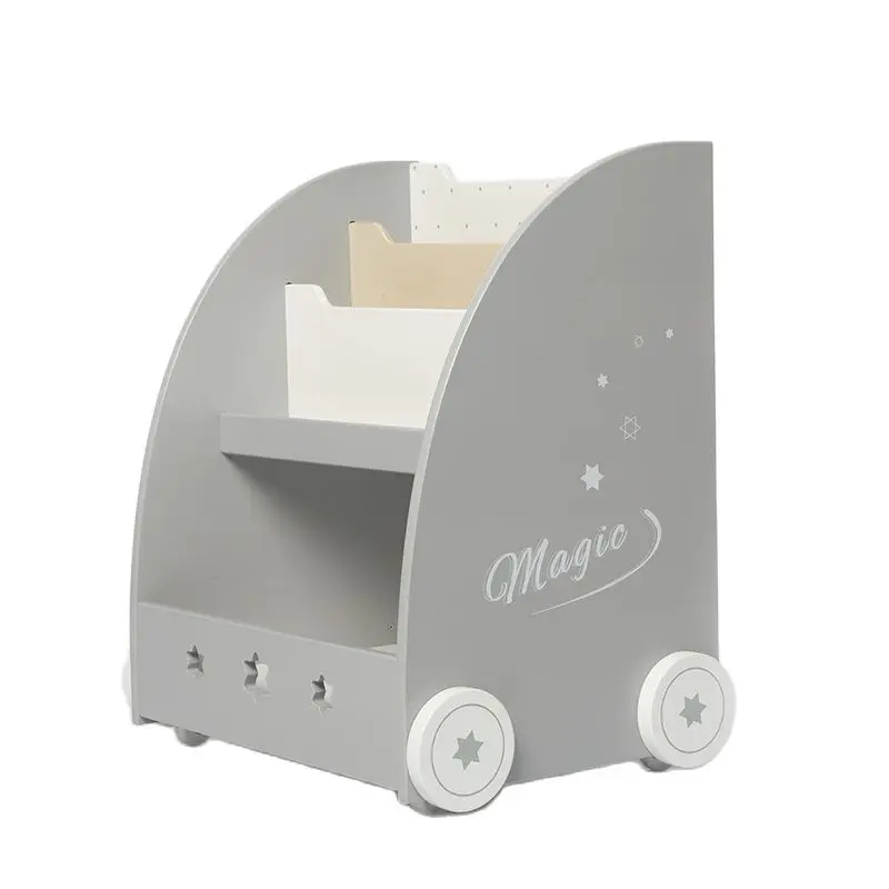 

Kids Book Trolley Kids Bookshelf Children's Bookcase with Wheels
