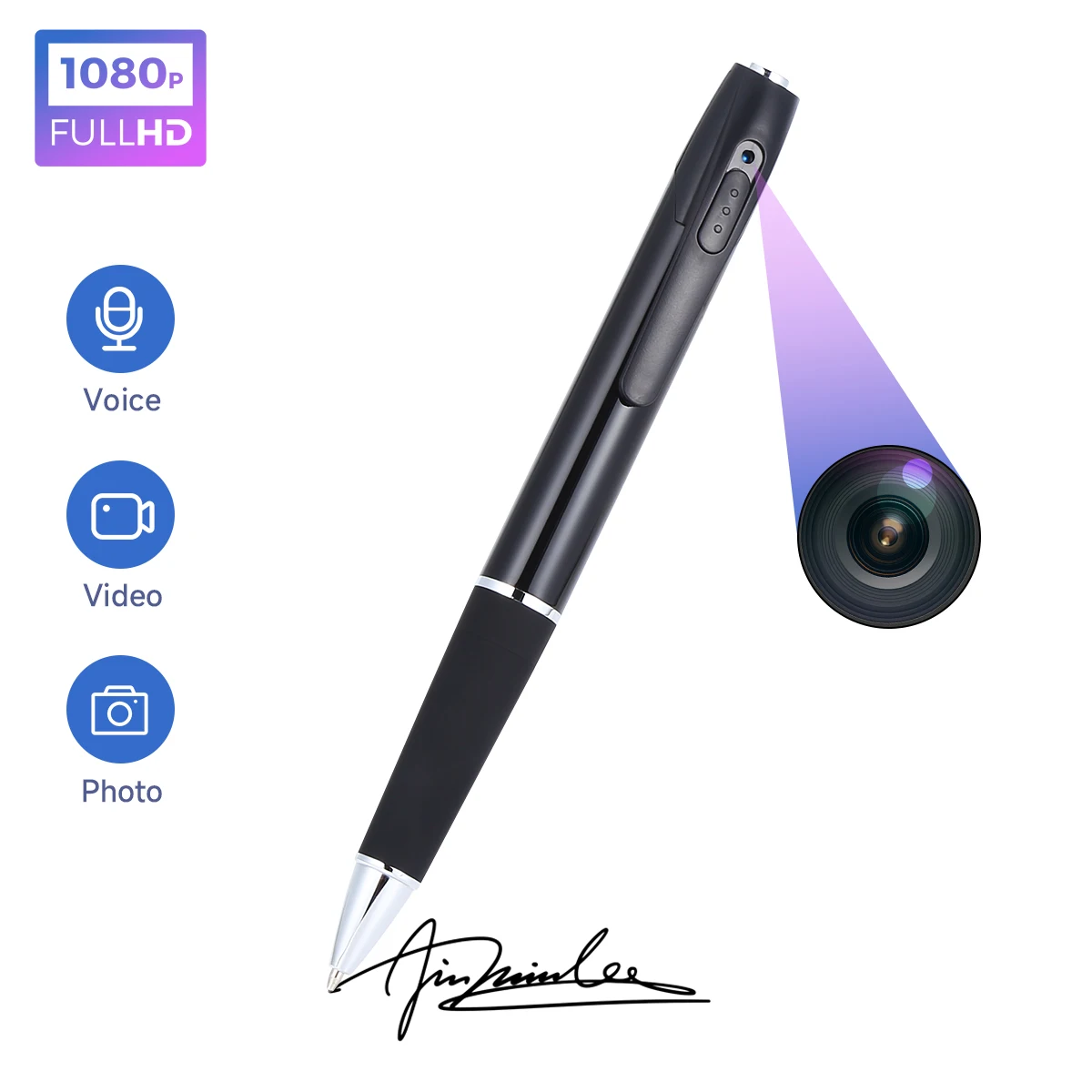 

Mini Camera Full HD 1080P Portable Pen Camera Wireless Micro Digital Camcorder Video Recorder Action Cam One Button Quick Record
