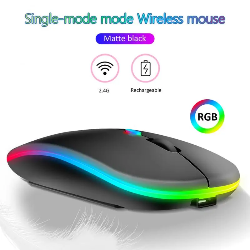 

Wireless 2.4G Mouse RGB Rechargeable Mouse Wireless Computer Silent Mause LED Backlit Ergonomic Gaming Mouse For Laptop PC