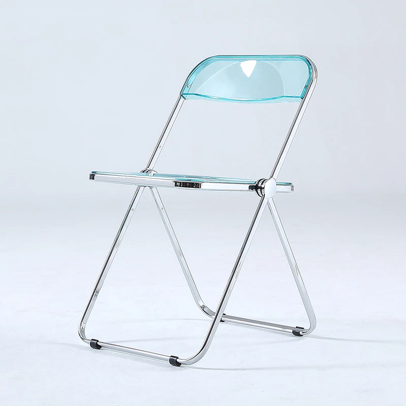 

Plastic Dining Room Chair Relaxing Luxury Transparent Folding Acrylic Chair Leisure Balcony Sillas De Comedor Kitchen Furniture