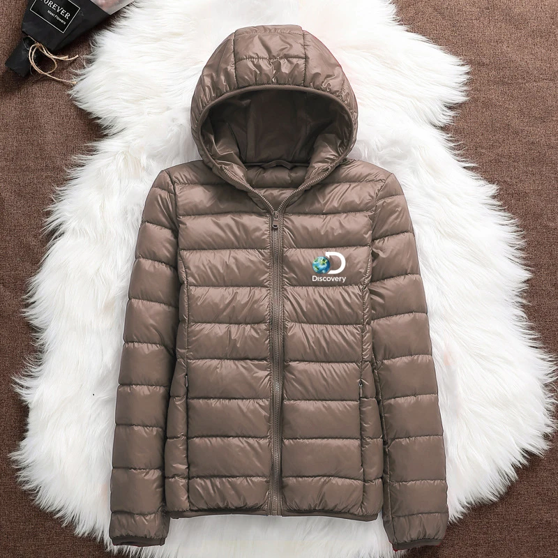 90% Ultra-light Thin Down Jacket Women 2022 Autumn Winter Brand Slim Short Hooded Warm White Duck Down Coat Women Outerwear