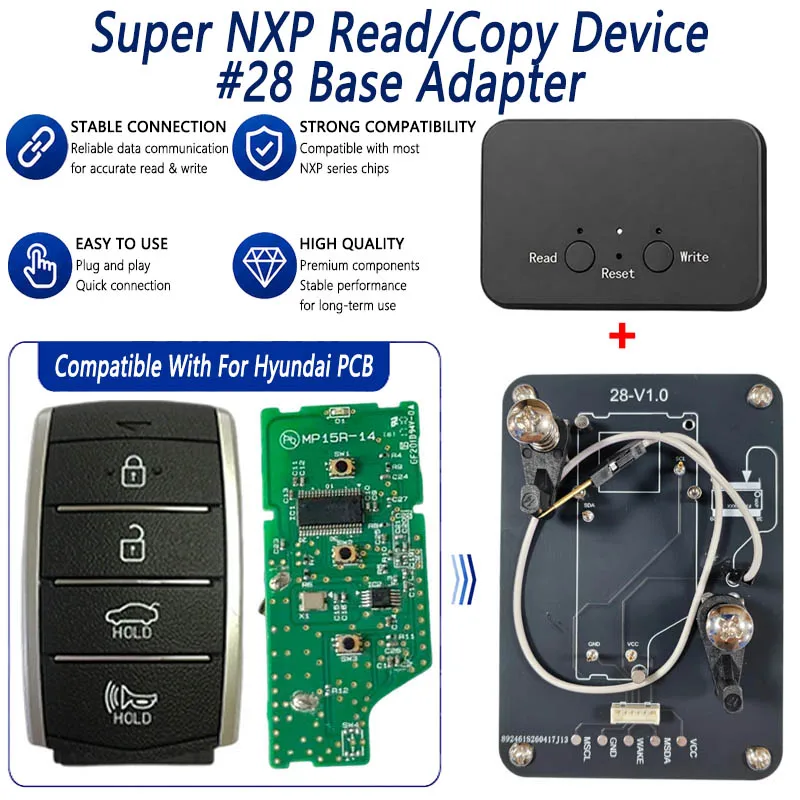 Фото # 2 устройства Super NXP Killer Read Copy Device с адаптером для копирования всех смарт-ключей NXP Hyundai и Mazda, 4 токена и версия с неограниченным количеством токенов №4
