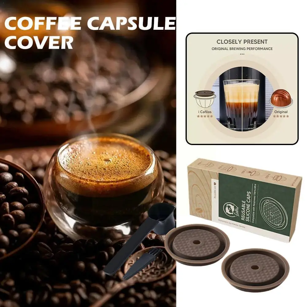 

Многоразовый силиконовый чехол для капсул Nespresso Vertuo, одноразовые оригинальные кофейные колпачки, фильтр для Vertuo Next Machine Hot M2H7
