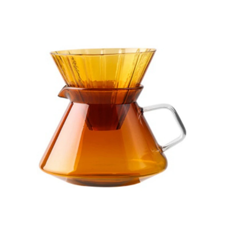 

600 мл V60 кофейный сервер стеклянный графин кофейная плита безопасный кофейник для выпечки кофе кухонный инструмент
