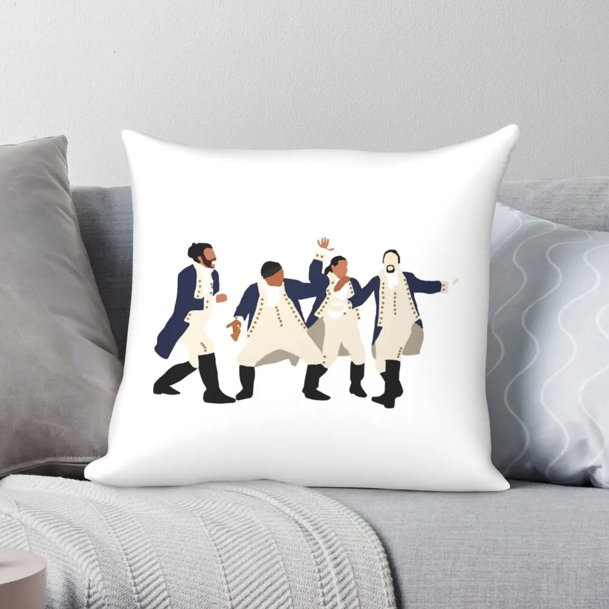 

The Revolutionary Gang Square Pillowcase Polyester Linen Velvet Creative Zip Decor Pillow Case Home Cushion Cover 45x45