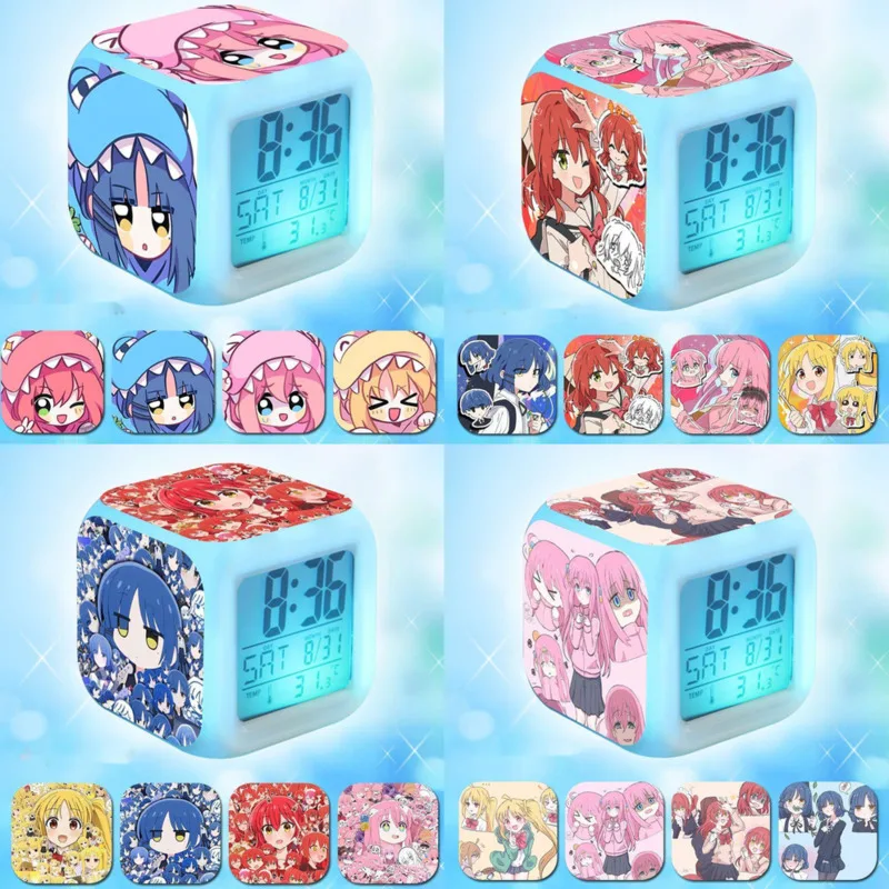 Houteng Ichiri Yamada Cool Anime Surrounding Colorful Night Lights Student Children's Electronic Clock