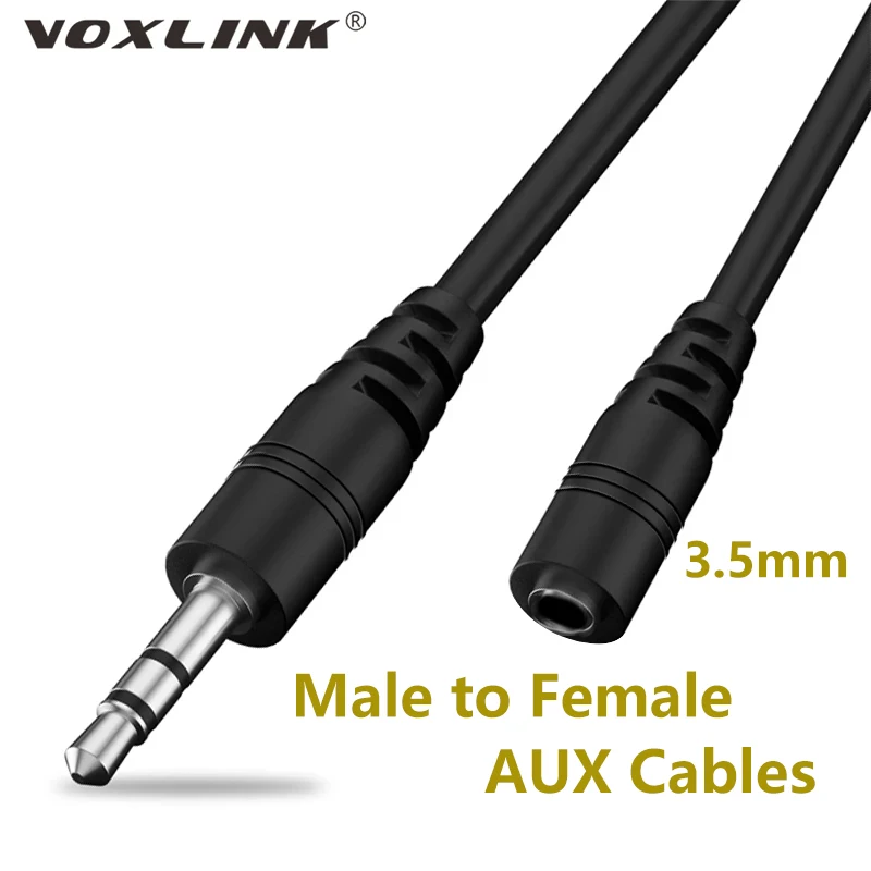 

Аудио-удлинитель VOXLINK Jack 3,5 мм, со штекером на гнездо, Aux-кабель для наушников, удлинитель для динамика, шнур для IPhone, Xiaomi, ПК