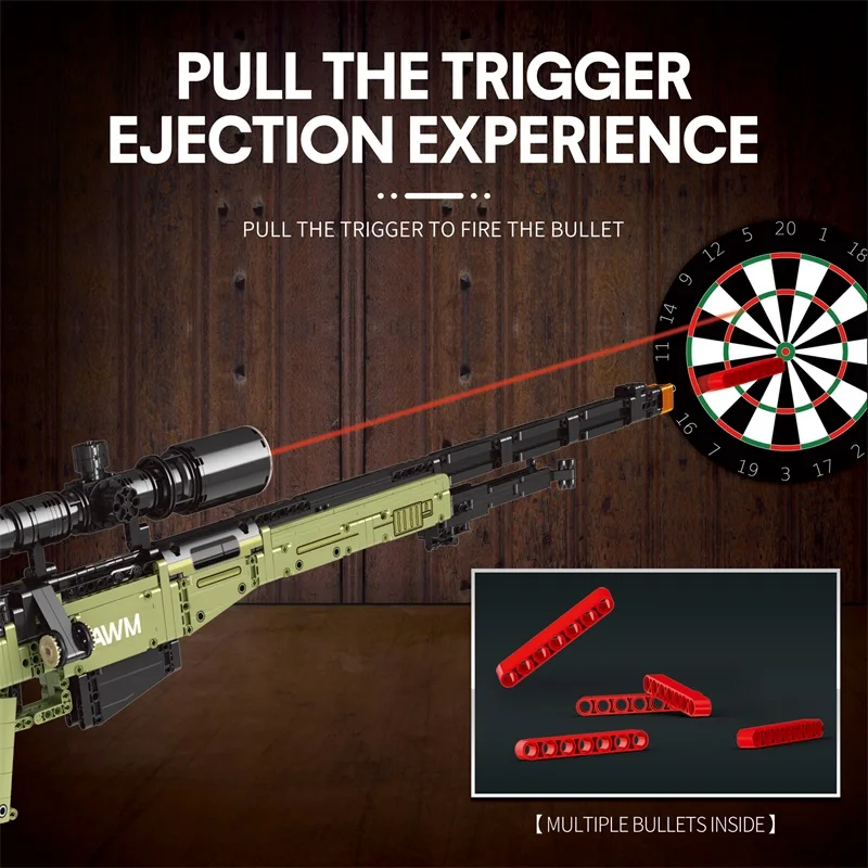 Винчестер AWM модель снайперской винтовки строительные блоки военное оружие