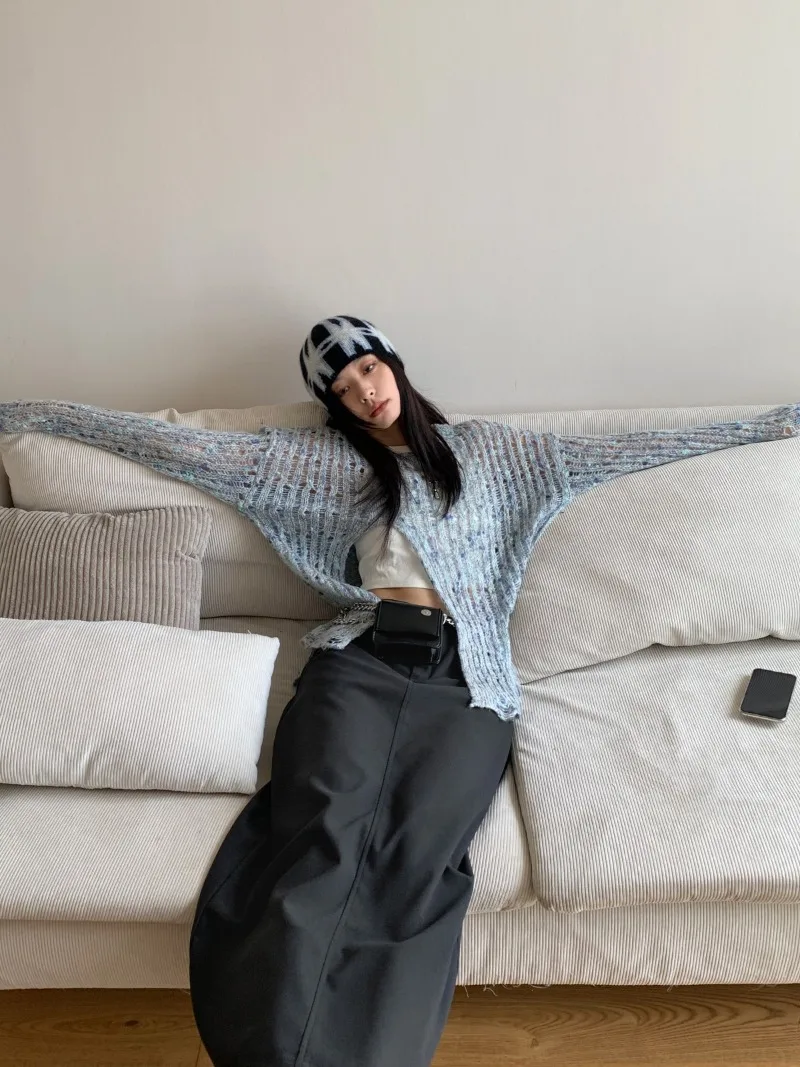 Женский Повседневный Топ с круглым вырезом длинным рукавом